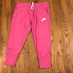 Pink Nike capris